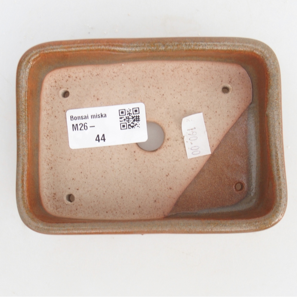 Keramická bonsai miska 12,5 x 9,5 x 3,5 cm, barva hnědá