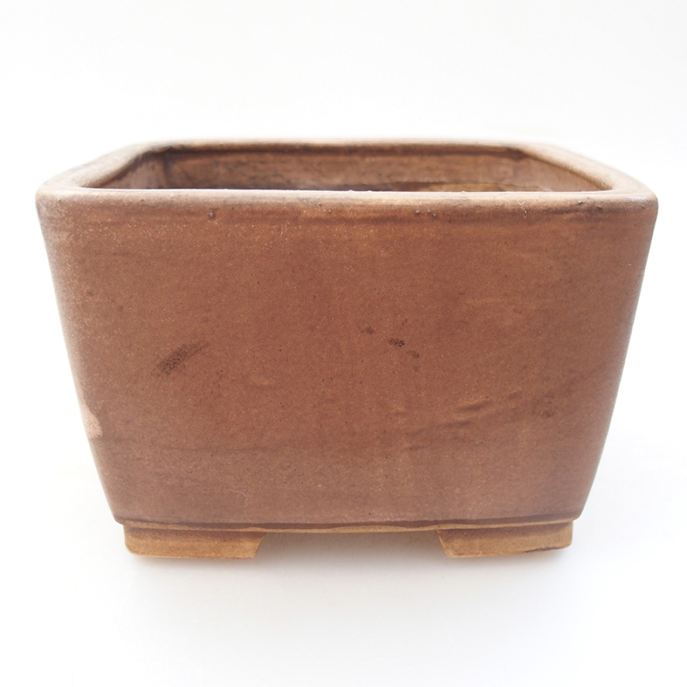 Keramická bonsai miska 13 x 13 x 8 cm, barva růžová