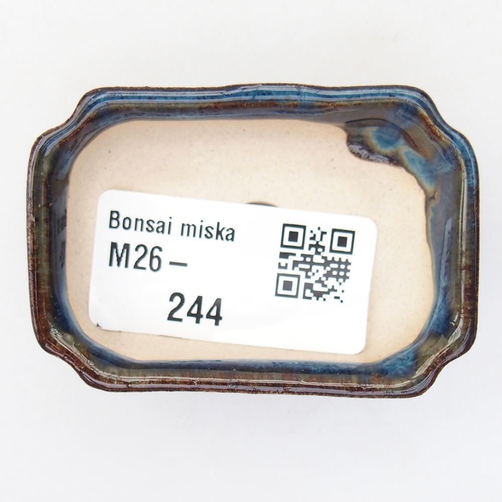 Mini bonsai miska 6 x 4 x 1,5 cm, barva modrá