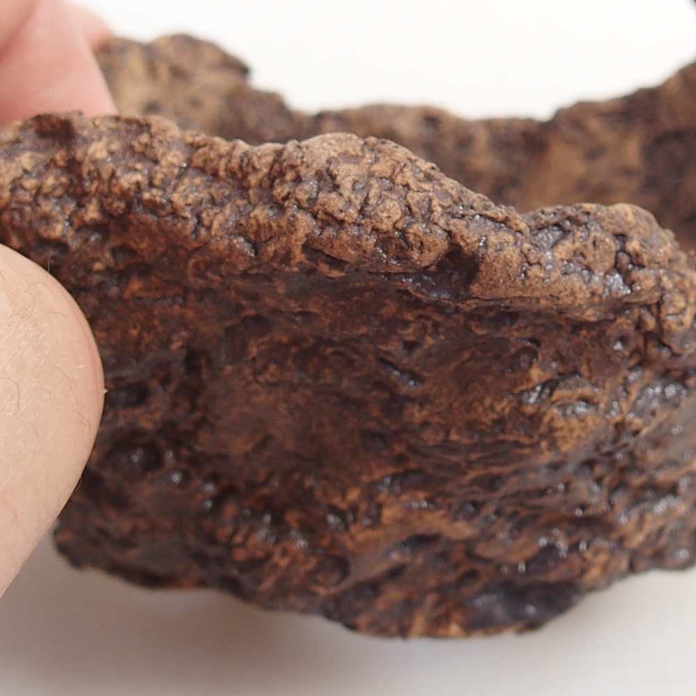 Keramická Skořápka 9 x 8 x 7 cm , barva hnědá