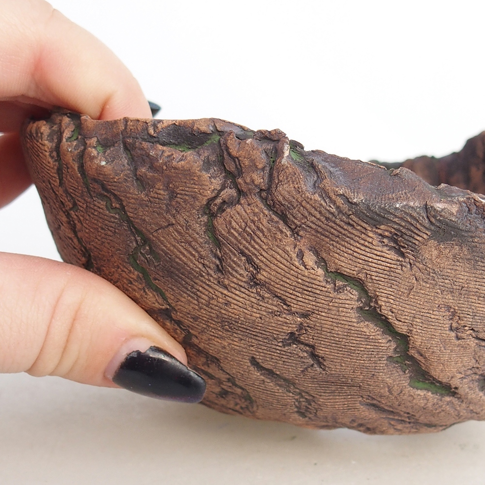 Keramická Skořápka 13 x 13 x 7 cm , barva zelená