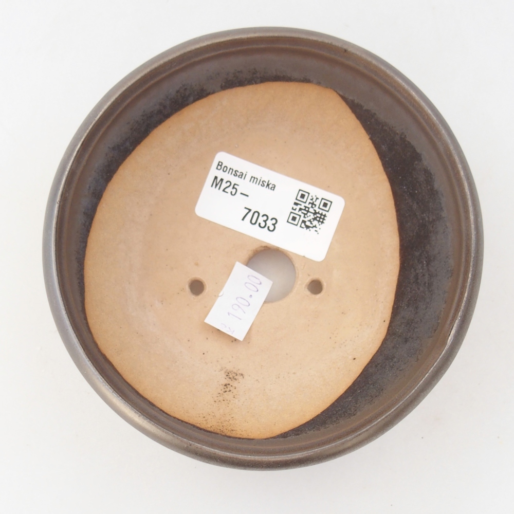 Keramická bonsai miska 10 x 10 x 5 cm, barva kovová
