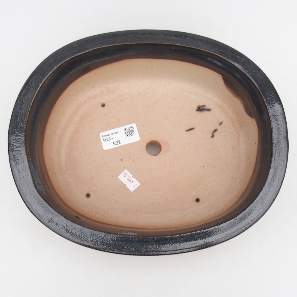 Keramická bonsai miska 26 x 22 x 8 cm, barva šedá