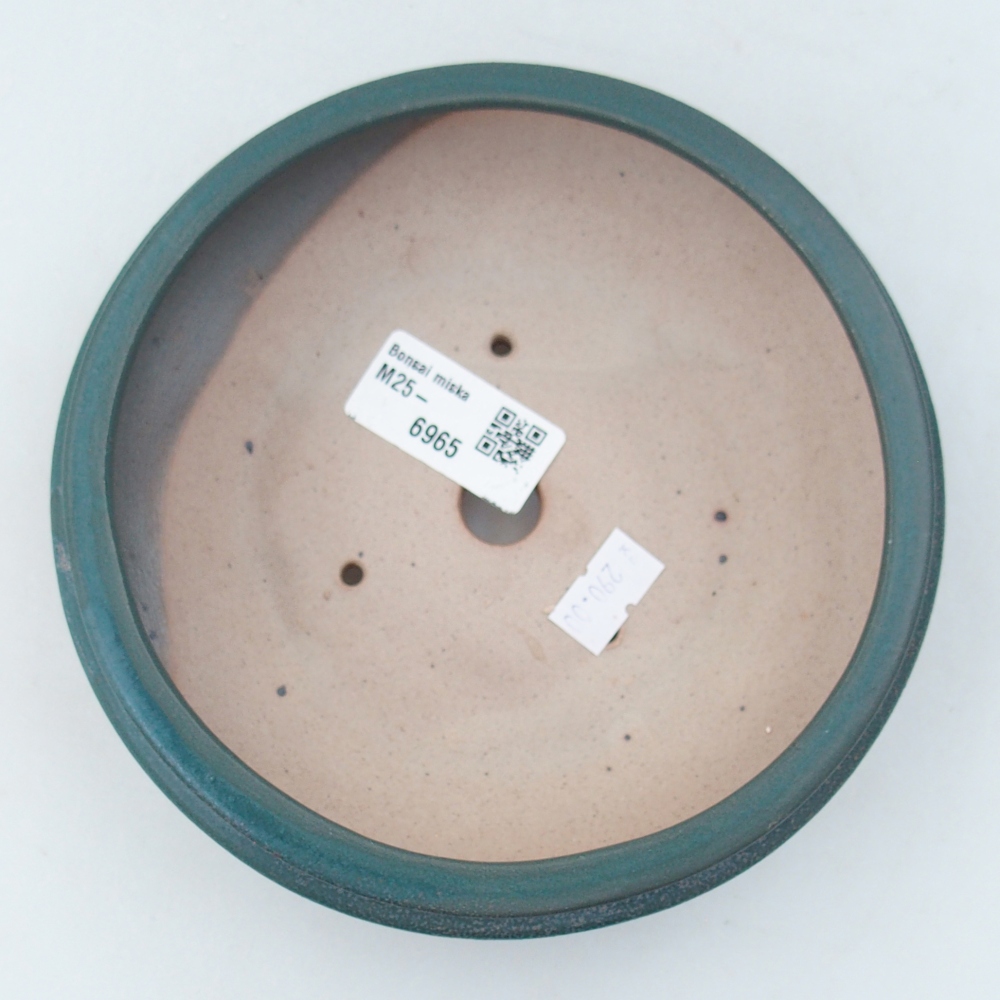 Keramická bonsai miska 15 x 15 x 5 cm, barva modrá