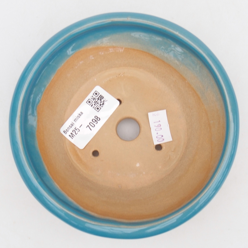 Keramická bonsai miska 13,5 x 13,5 x 5 cm, barva modrá