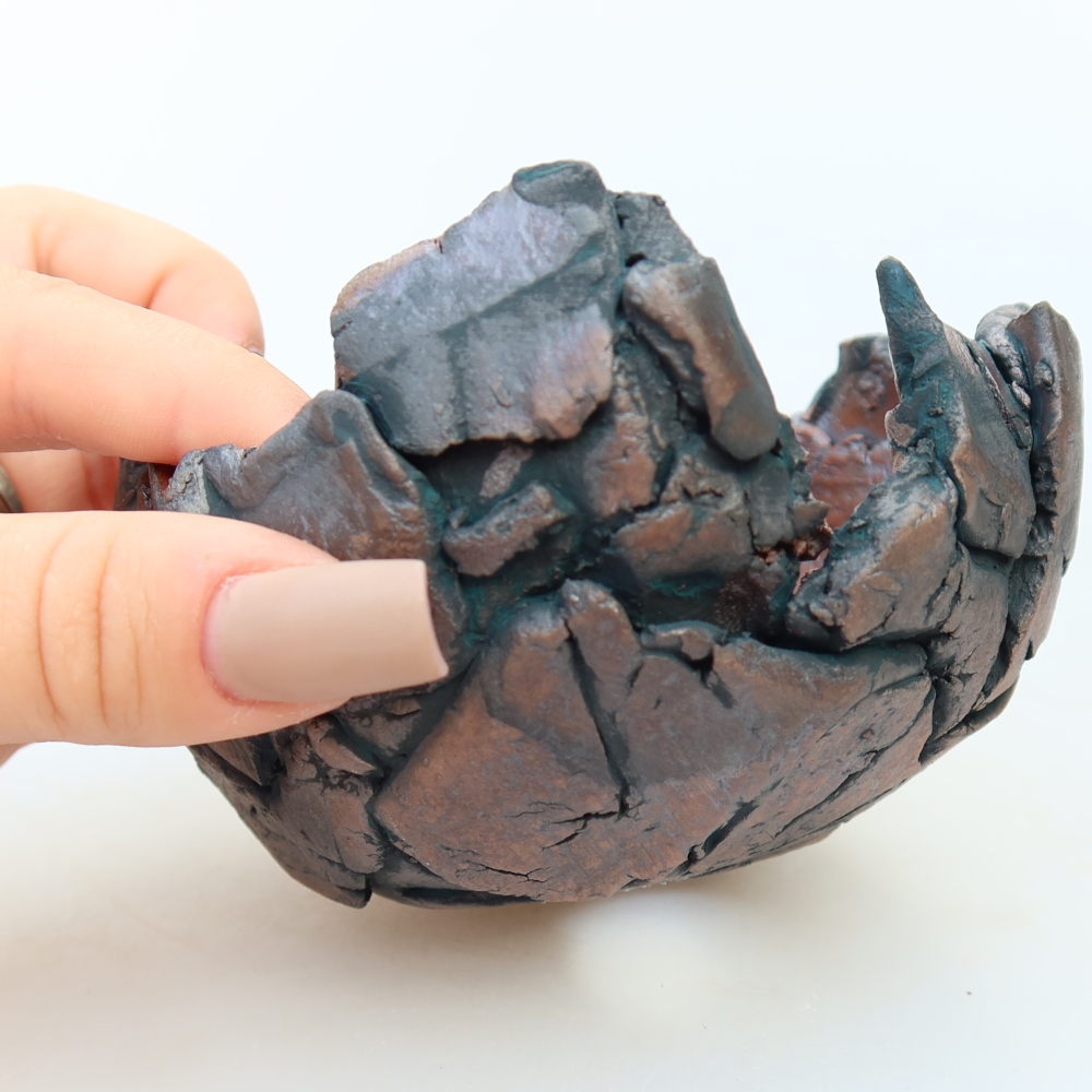 Keramická Skořápka  10,5 x 10,5 x 7 cm , barva zelená