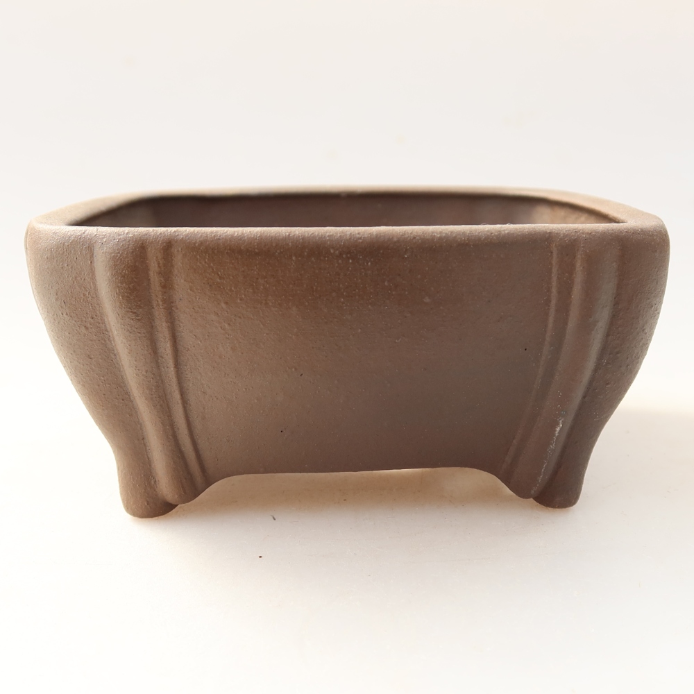 Keramická bonsai miska 10 x 10 x 5 cm, barva hnědá