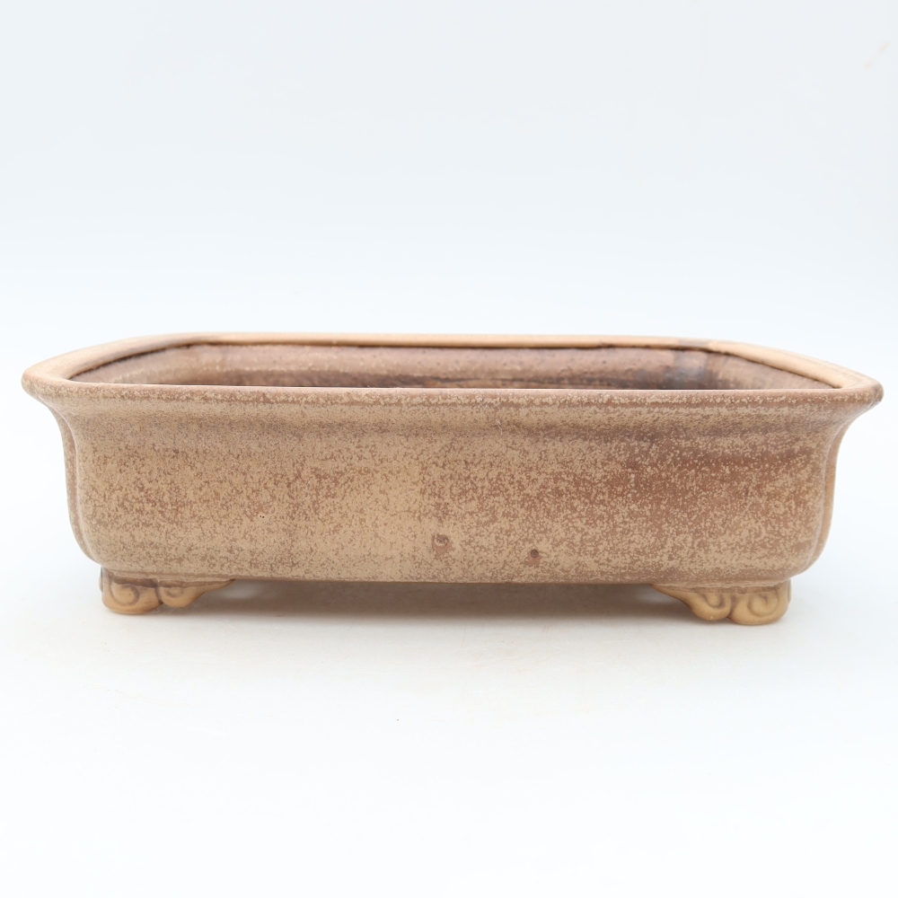 Keramická bonsai miska 25 x 20,5 x 7,5 cm, barva růžová