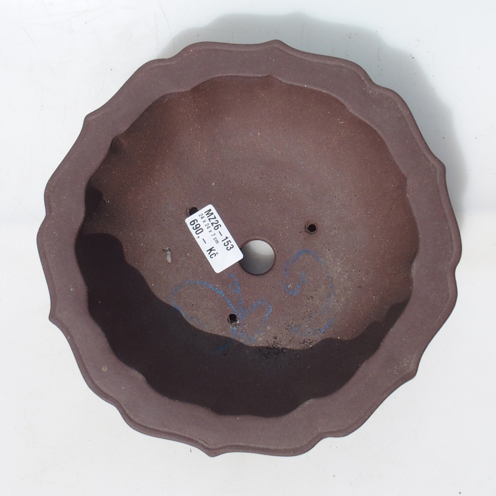 Bonsai miska 24 x 24 x 7 cm berva hnědá