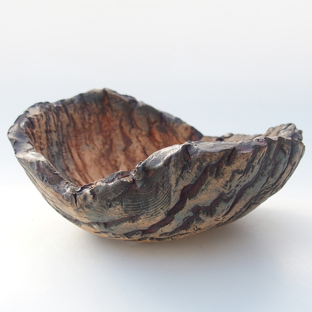 Keramická Skořápka 13 x 12,5 x 7 cm , barva fialová