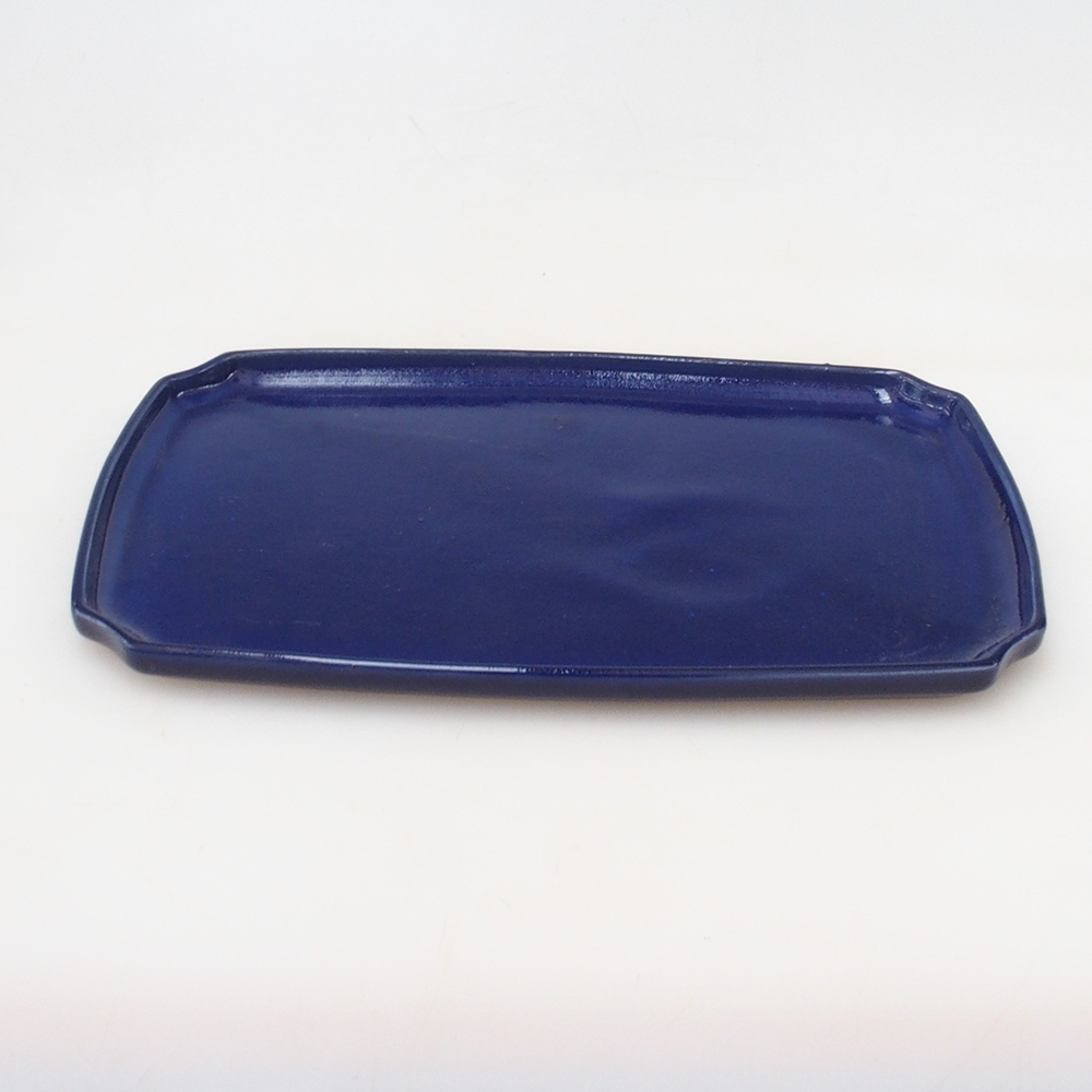 Keramická podmiska H07 - 28 x 19 x 1,5 cm - modrá
