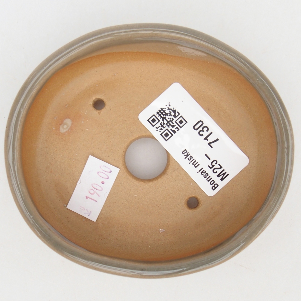 Keramická bonsai miska 9,5 x 8 x 3 cm, barva šedá