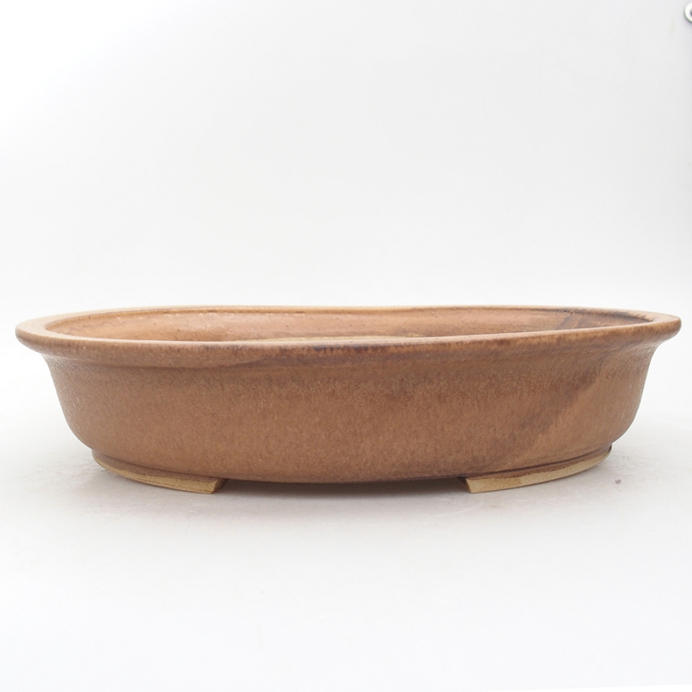 Keramická bonsai miska 28,5 x 23,5 x 7 cm, barva hnědá