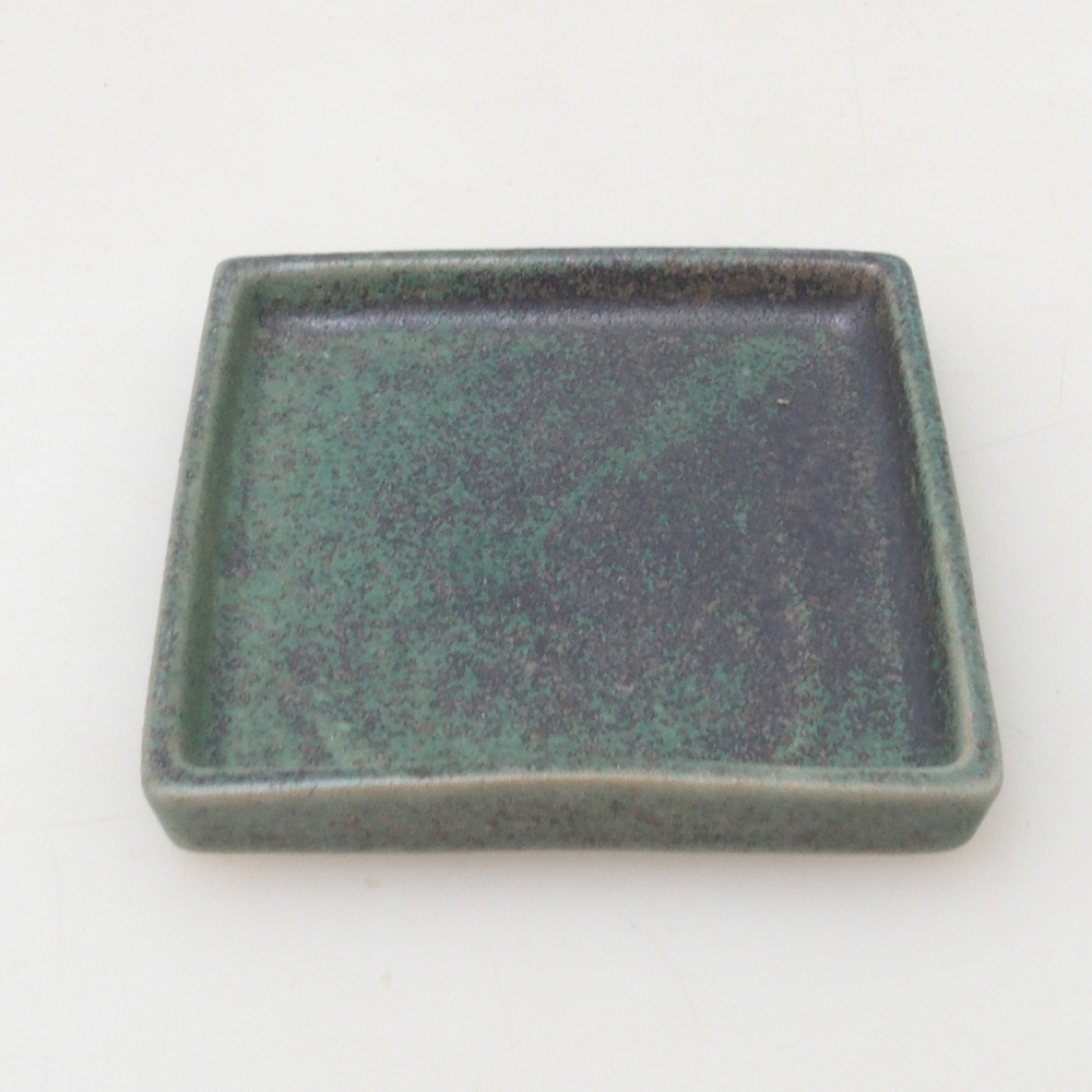Bonsai podmiska čtverc S - 8 x 8 x 1 cm - zelená