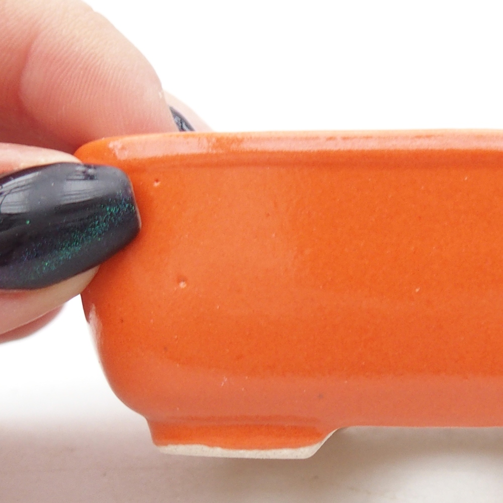 Mini bonsai miska 8 x 6 x 3 cm, barva oranžová