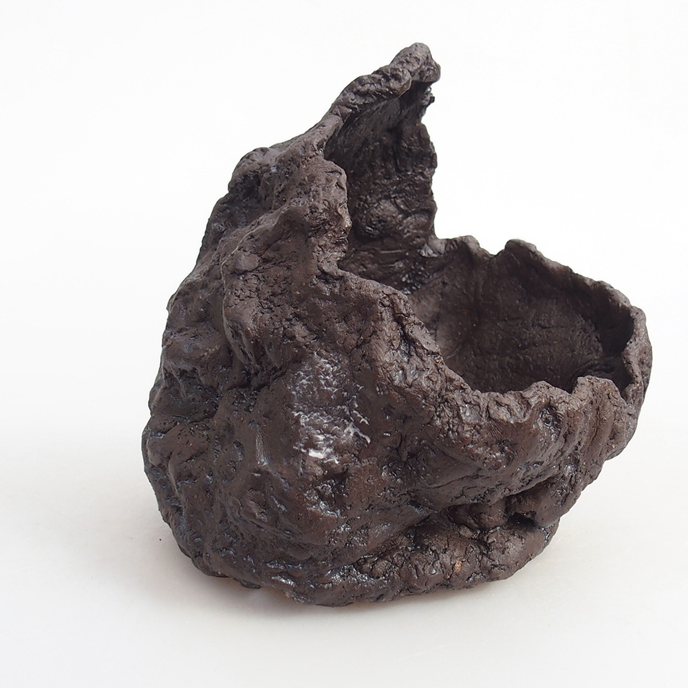 Keramická Skořápka 11 x 10 x 14 cm , barva hnědá