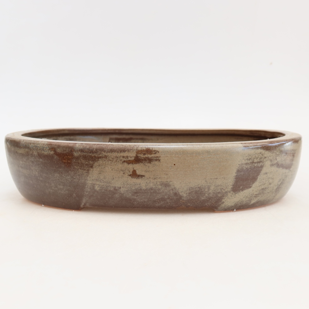 Keramická bonsai miska 27 x 21 x 5,5 cm, barva hnědá