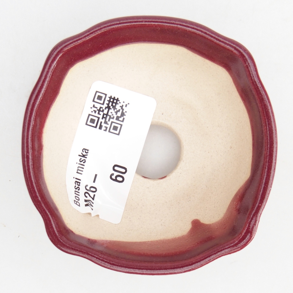 Mini bonsai miska 6,5 x 6,5 x 3 cm, barva vínová