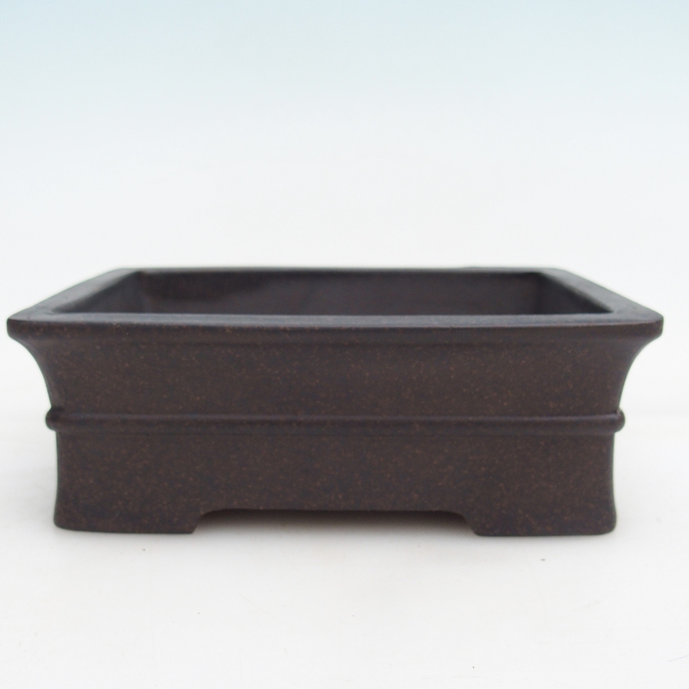 Keramická bonsai miska 14,5 x 10,5 x 5 cm, barva hnědookrová