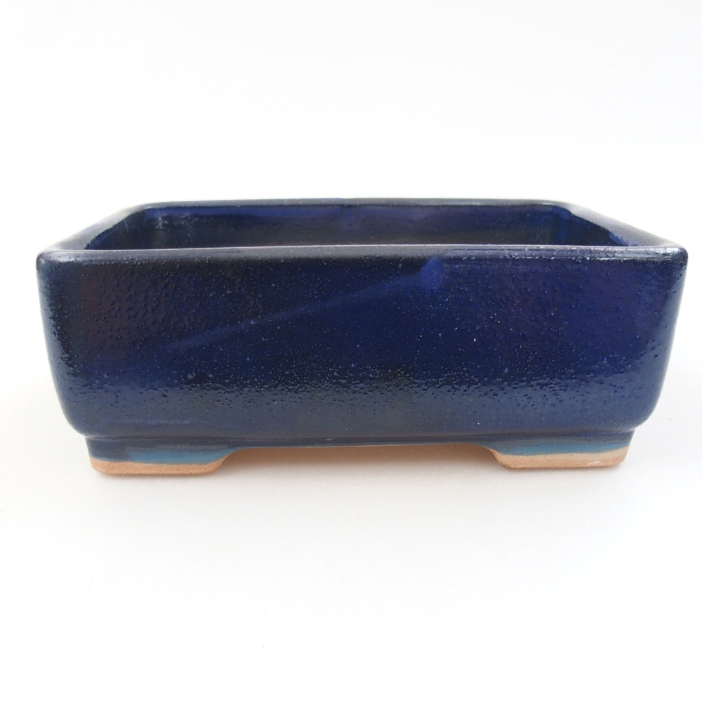 Keramická bonsai miska 14,5 x 11 x 5,5 cm, barva modrá