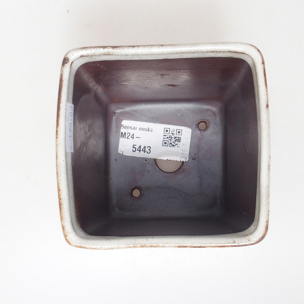 Keramická bonsai miska 8,5 x 8,5 x 11 cm, barva bílá
