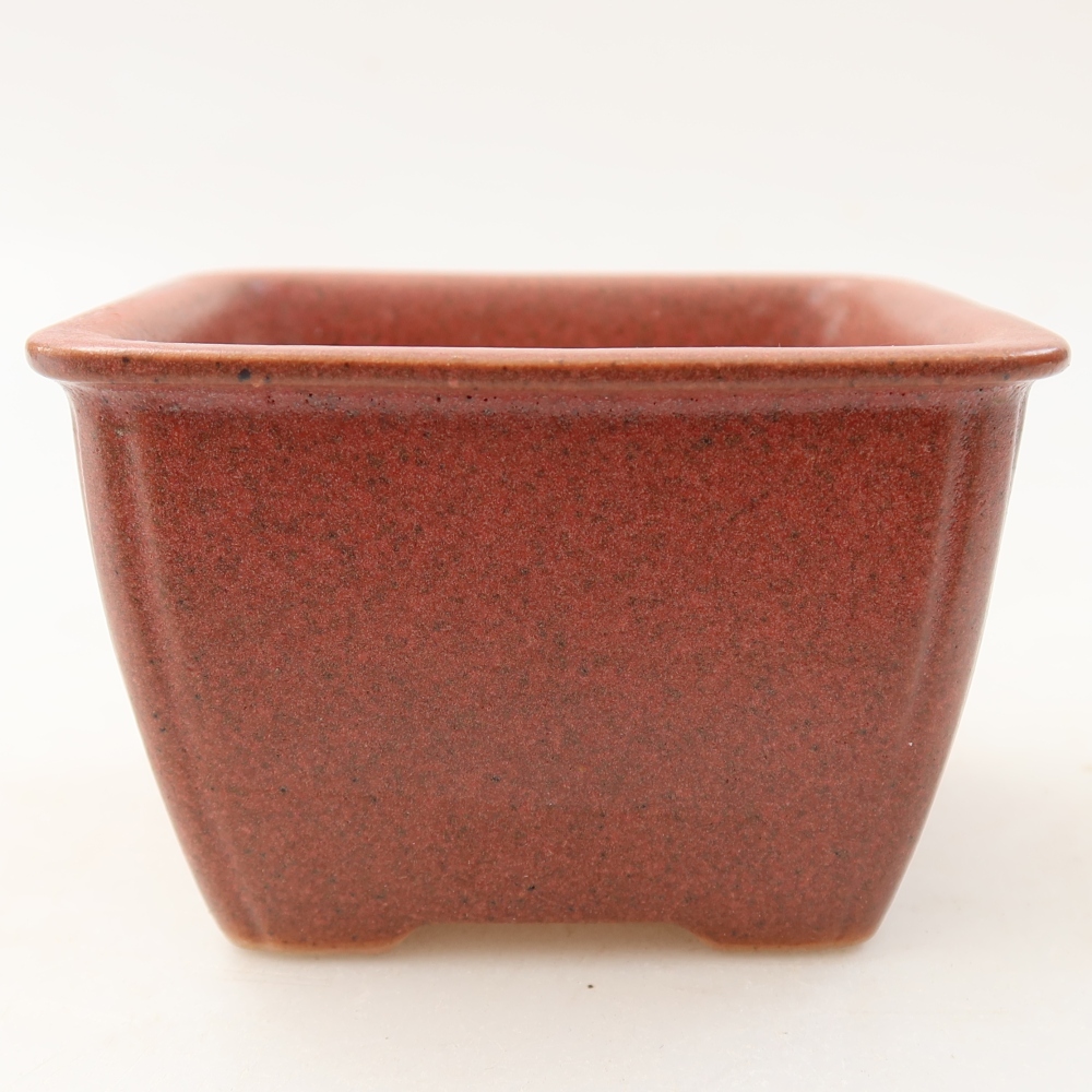 Keramická bonsai miska 8,5 x 8,5 x 5,5 cm, barva růžová