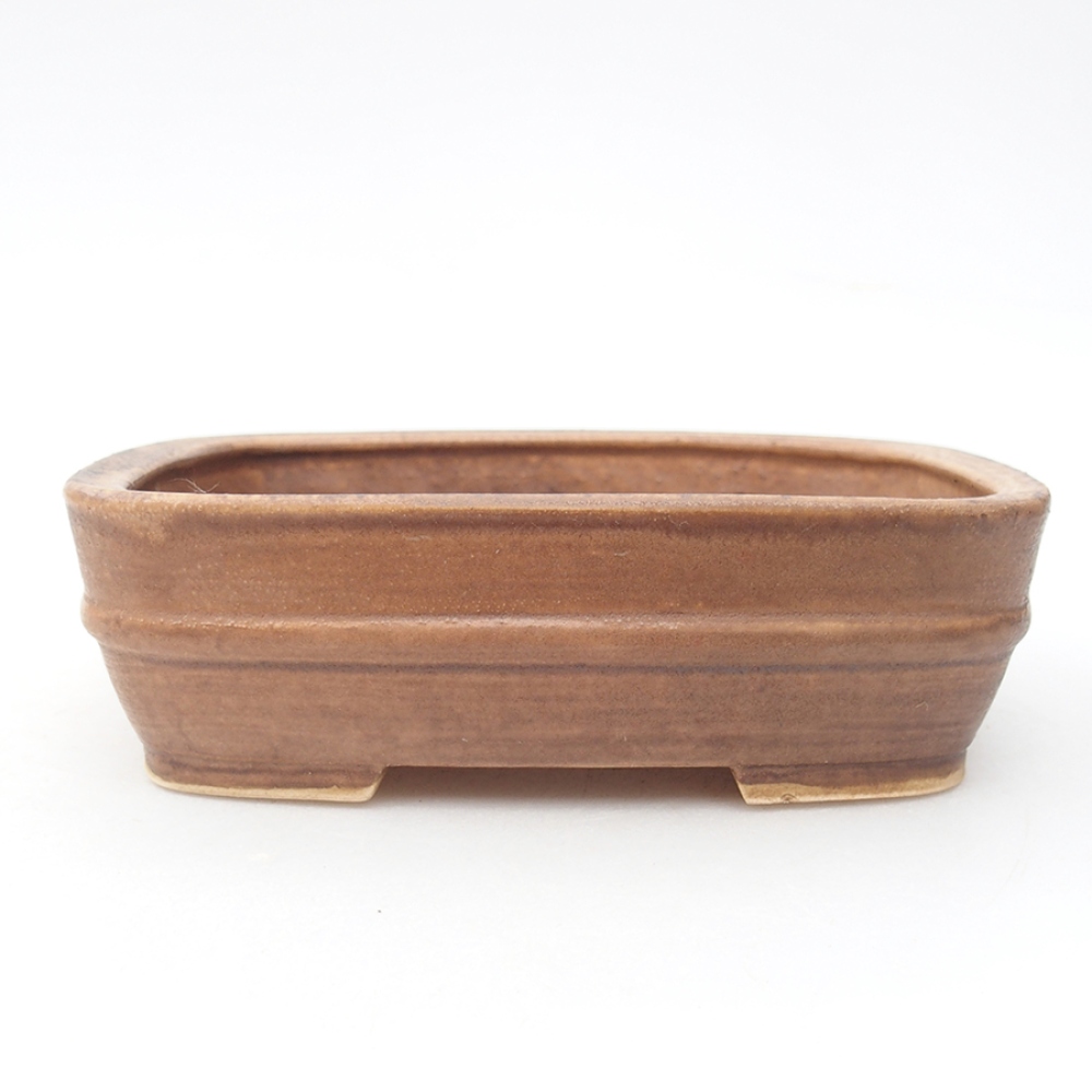 Keramická bonsai miska 14,5 x 11,5 x 4 cm, barva hnědá