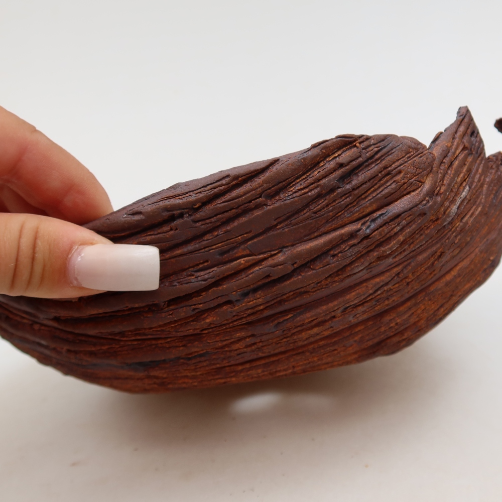 Keramická Skořápka  20 x 17,5 x 7 cm , barva hnědá