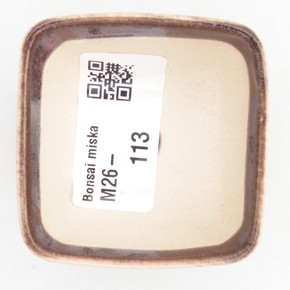 Mini bonsai miska 5 x 5 x 3 cm, barva červená