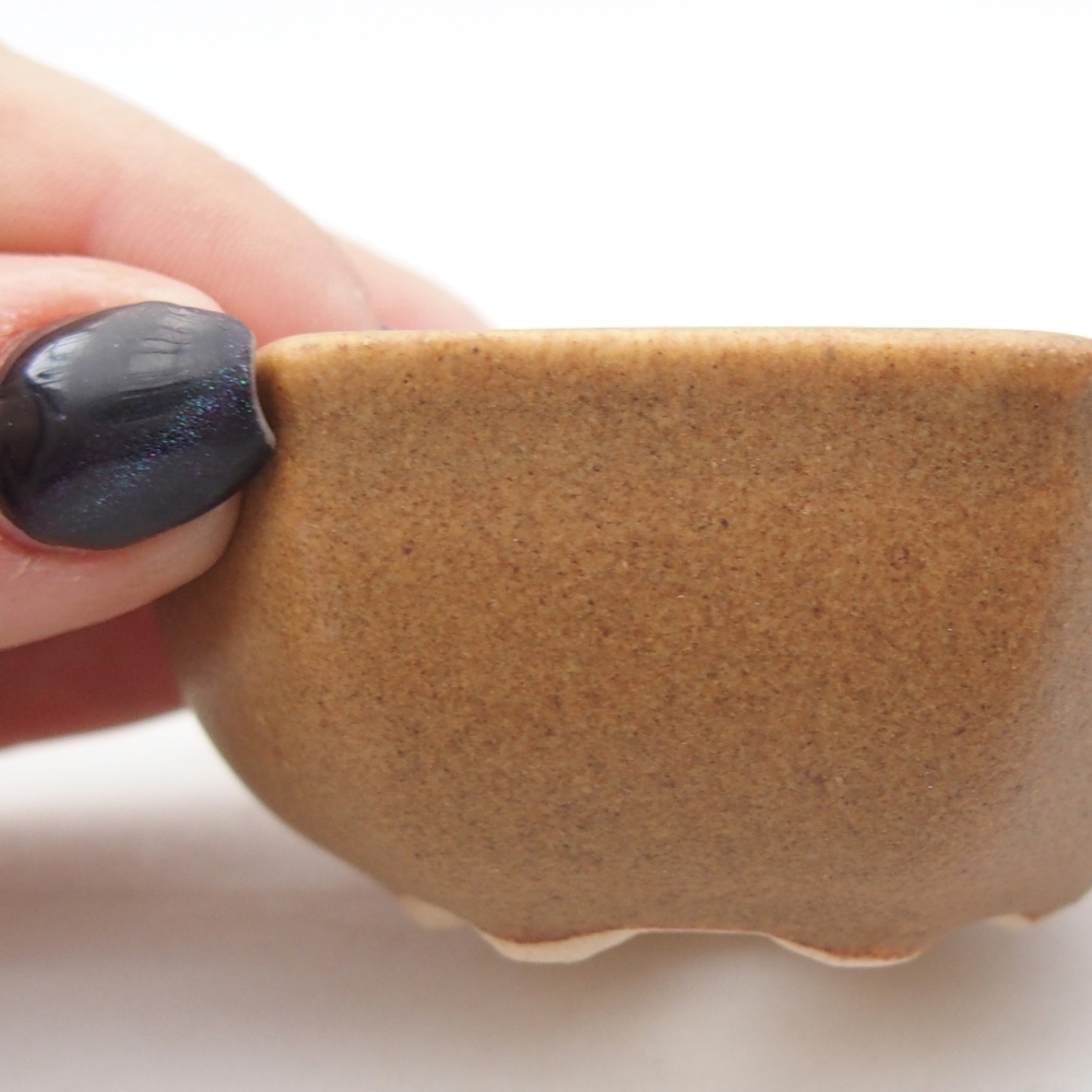 Mini bonsai miska 7 x 6 x 3 cm, barva hnědá