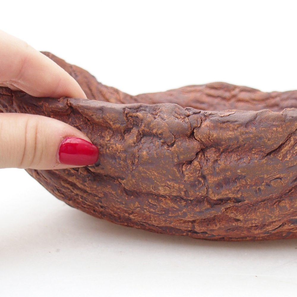 Keramická Skořápka  26,5 x 21 x 9,5 cm , barva hnědá