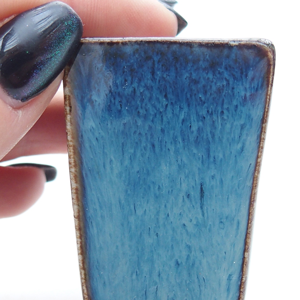 Mini bonsai miska 3,5 x 3,5 x 5 cm, barva modrá