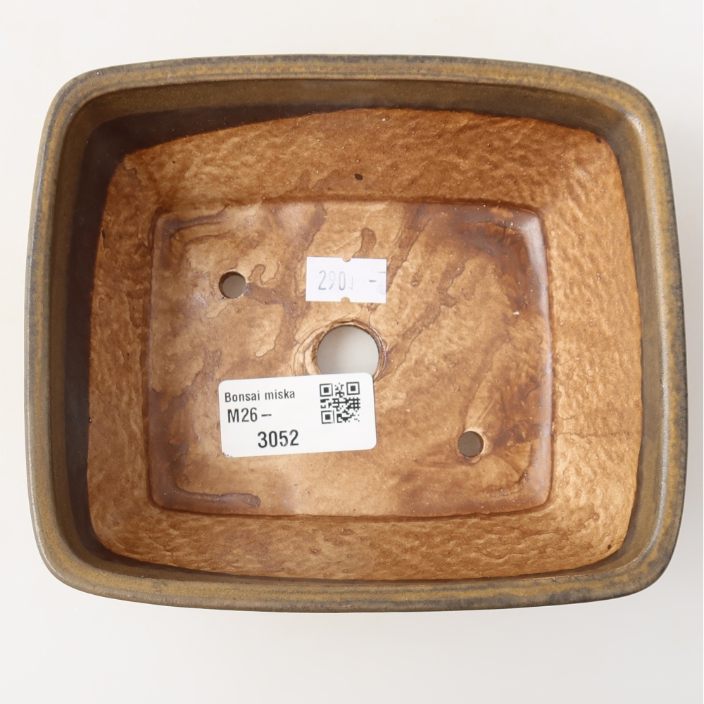 Keramická bonsai miska 15 x 12,5 x 5,5 cm, barva hnědá