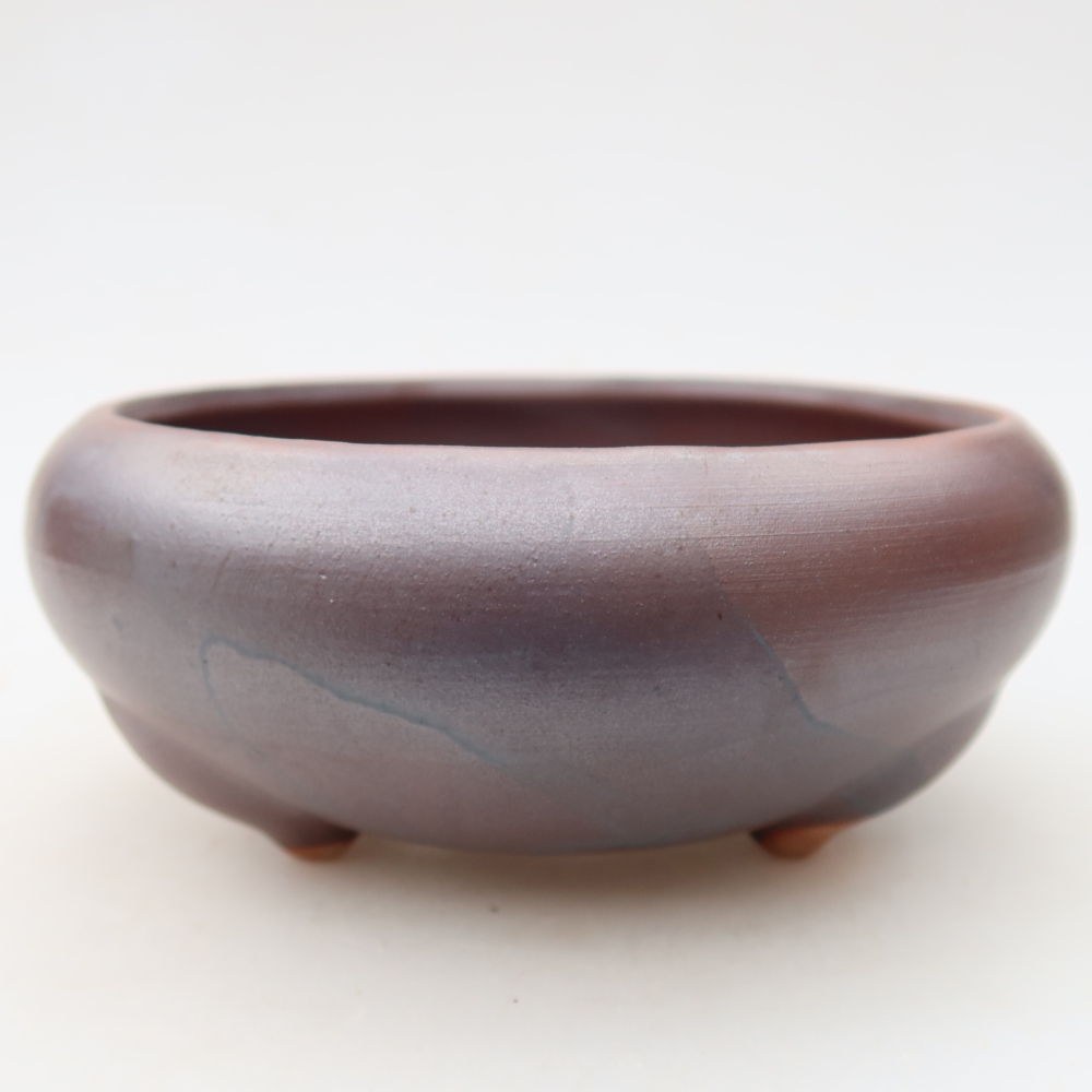 Keramická bonsai miska 15 x 15 x 6,5 cm, barva kovová