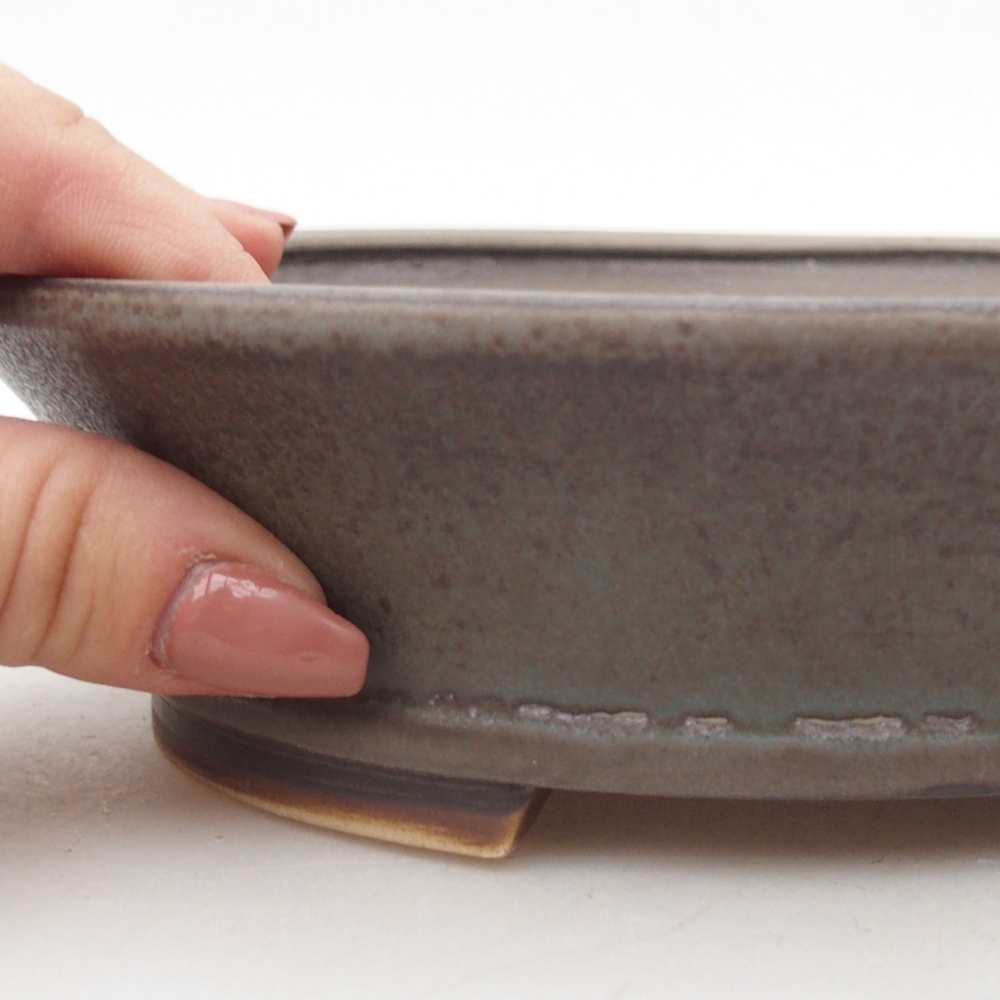 Keramická bonsai miska 17,5 x 16 x 5 cm, barva modrá