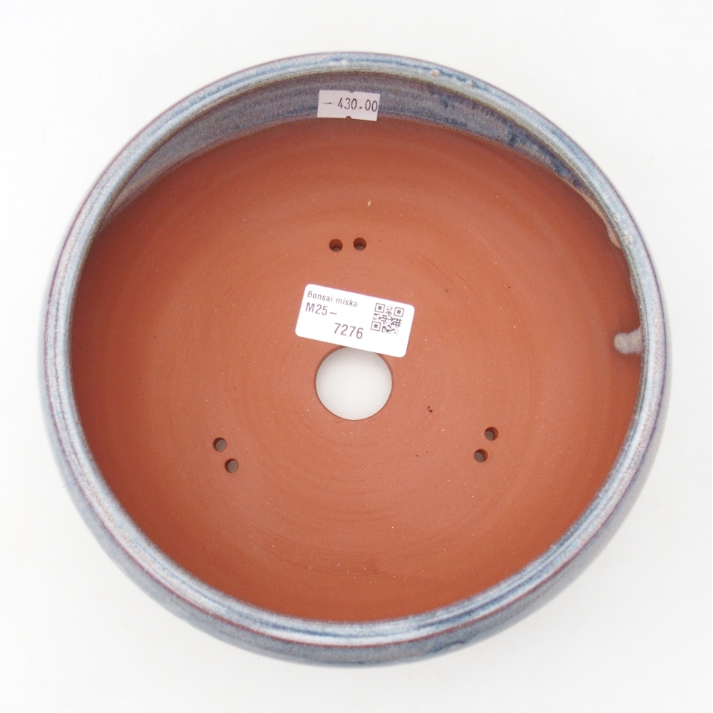 Keramická bonsai miska 19 x 19 x 7,5 cm, barva modrá