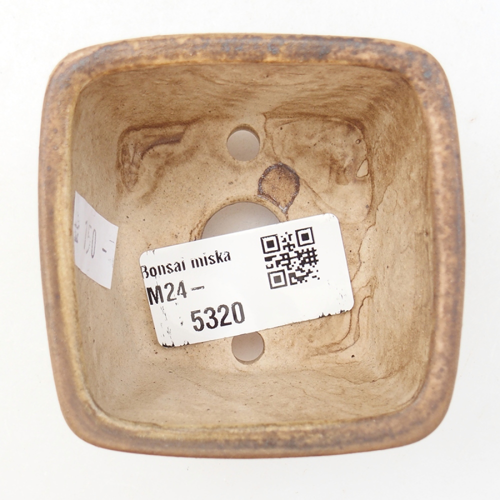 Keramická bonsai miska 6 x 6 x 4,5 cm, barva růžová