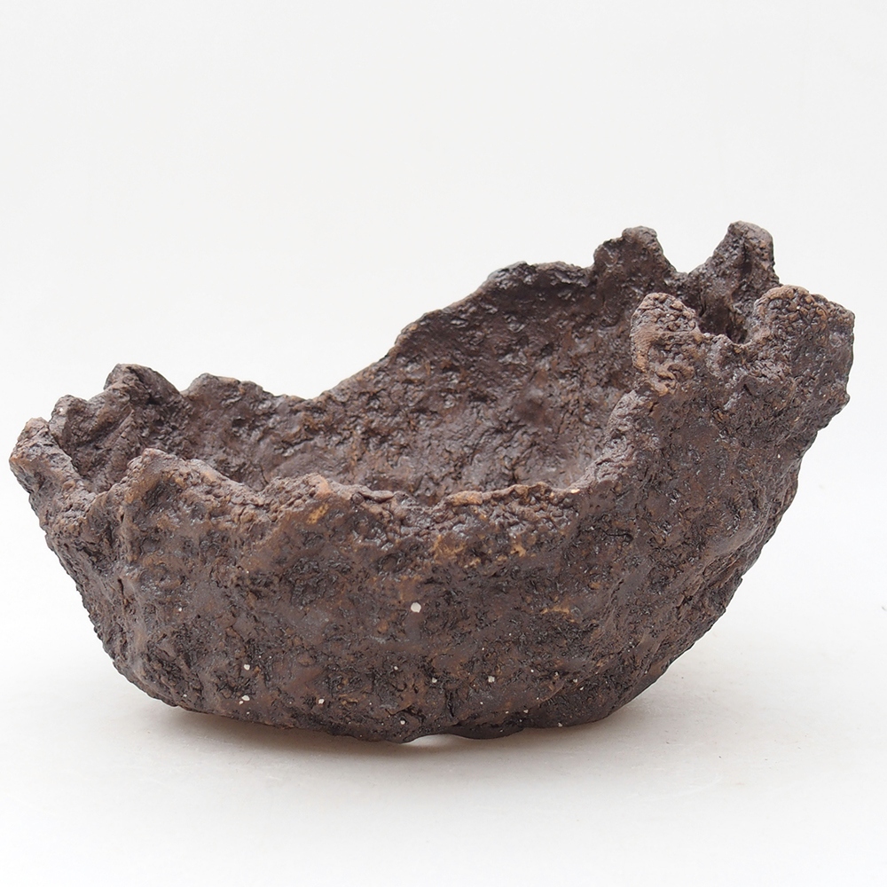 Keramická Skořápka  20 x 18 x 13,5 cm , barva hnědá