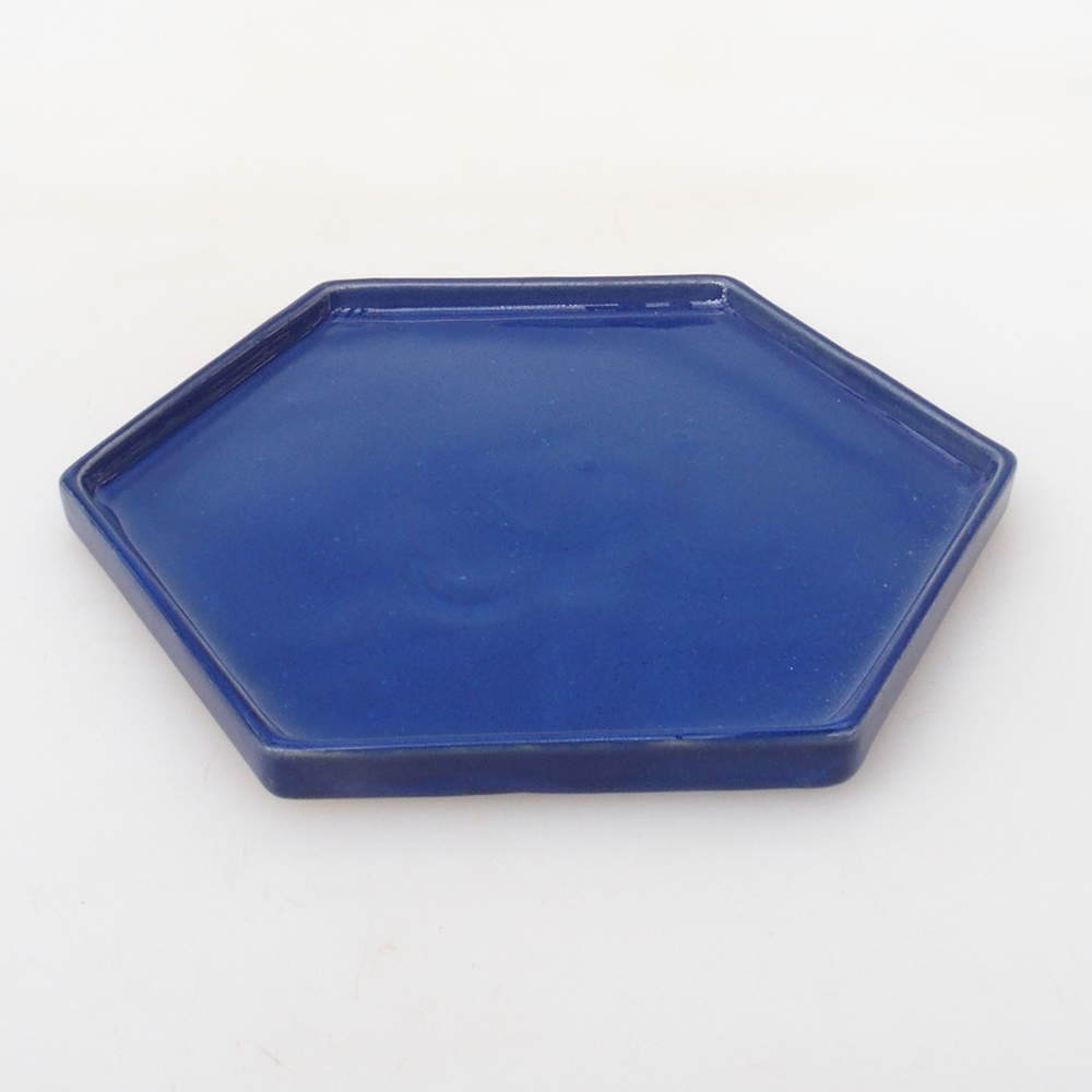 Keramická podmiska H53 -18,5 x 17 x 1 cm  - modrá