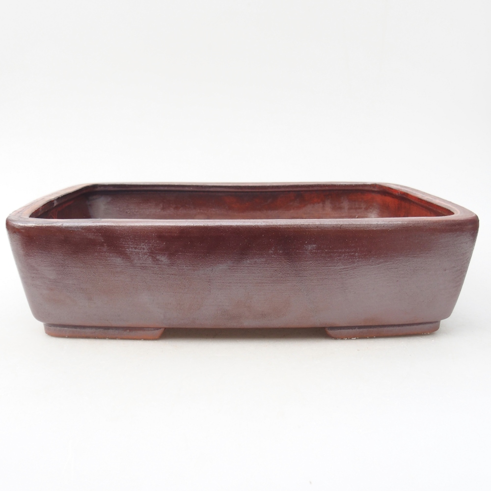 Keramická bonsai miska 26,5 x 20,5 x 6,5 cm, barva hnědá