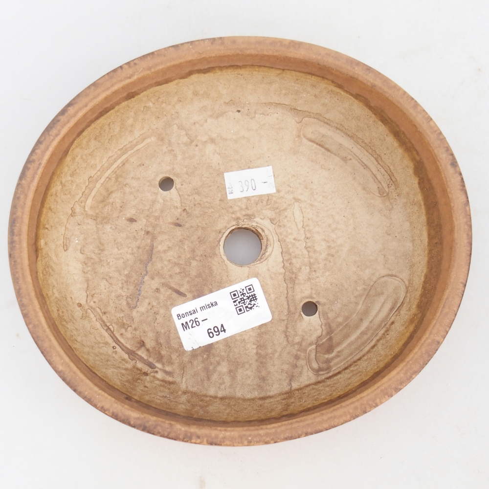 Keramická bonsai miska 18,5 x 16,5 x 4,5 cm, barva růžová