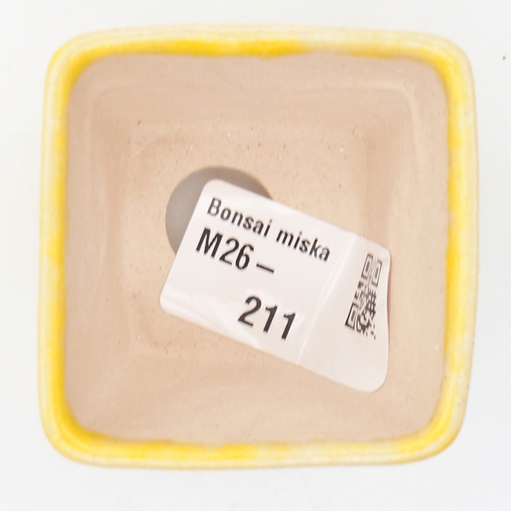 Mini bonsai miska 5 x 5 x 5 cm, barva žlutá