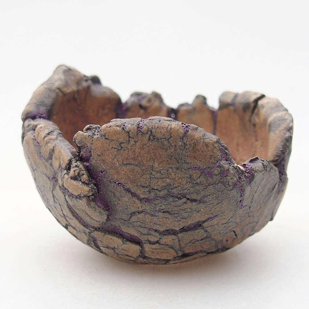 Keramická Skořápka  5,5 x 5 x 4 cm , barva fialová