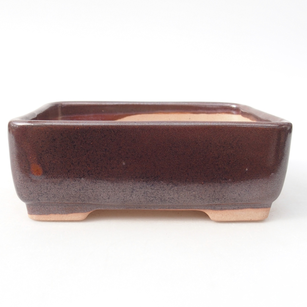 Keramická bonsai miska 14,5 x 11 x 5,5 cm, barva hnědá