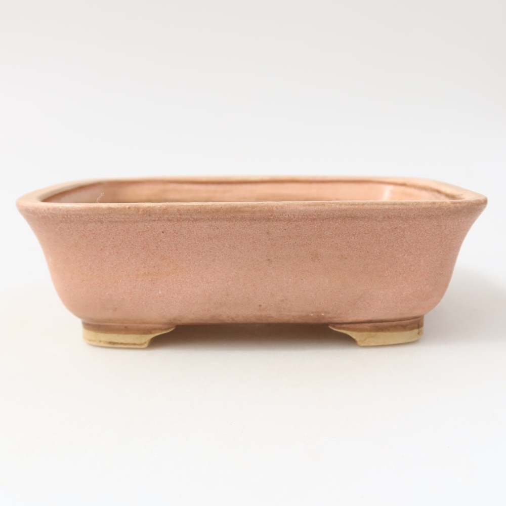 Keramická bonsai miska 15 x 13 x 4,5 cm, barva růžová