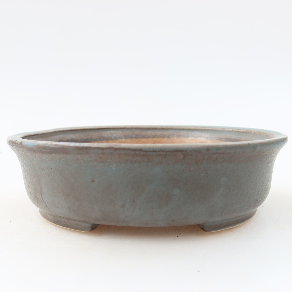 Keramická bonsai miska 12,5 x 11,5 x 3,5 cm, barva modrá