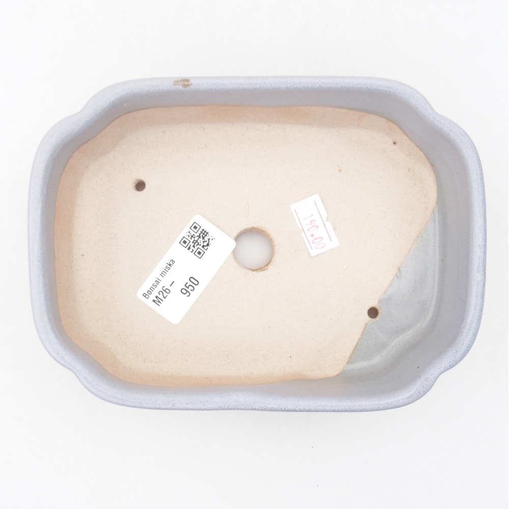 Keramická bonsai miska 15,5 x 11,5 x 4 cm, barva modrá