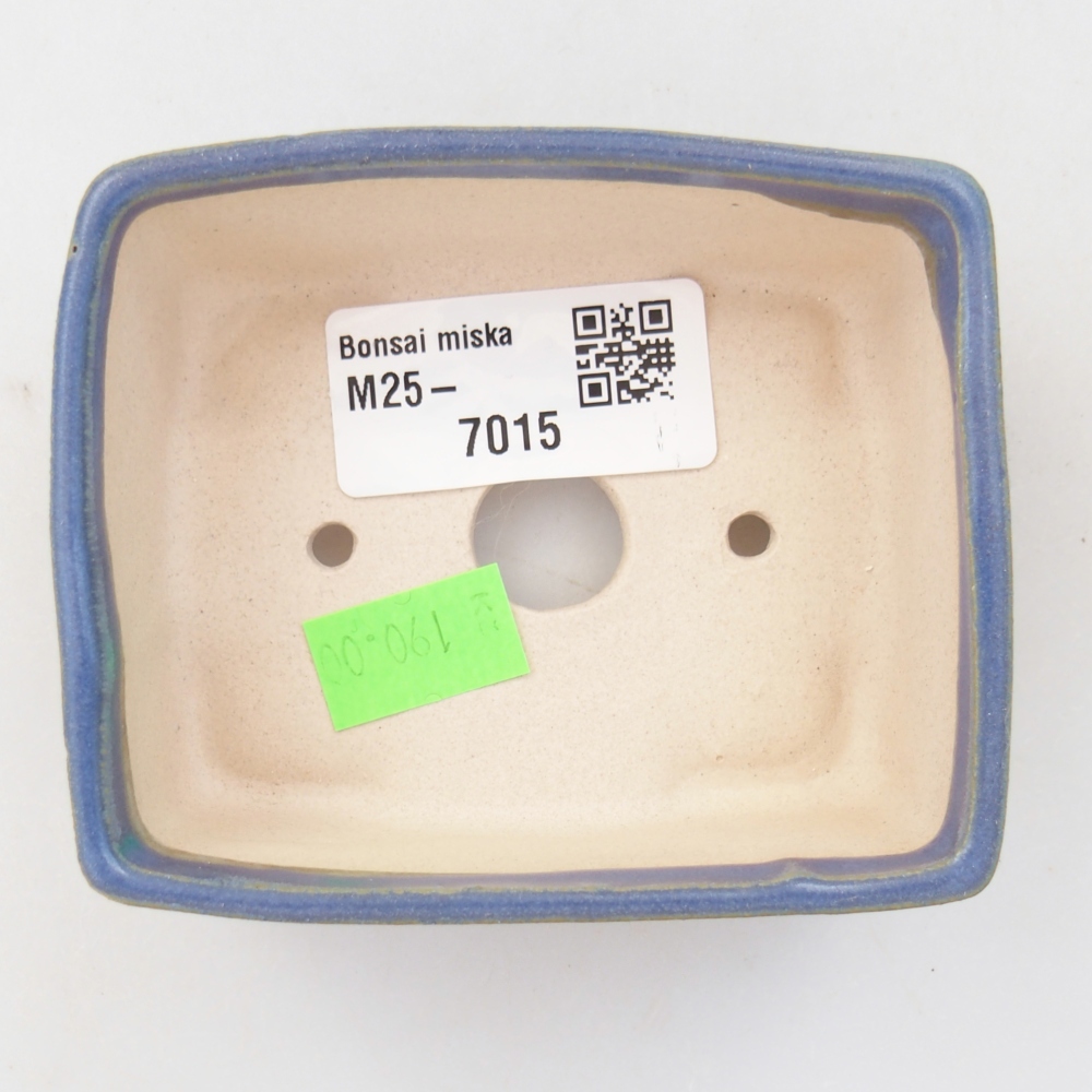 Keramická bonsai miska 8,5 x 7 x 3,5 cm, barva modrá