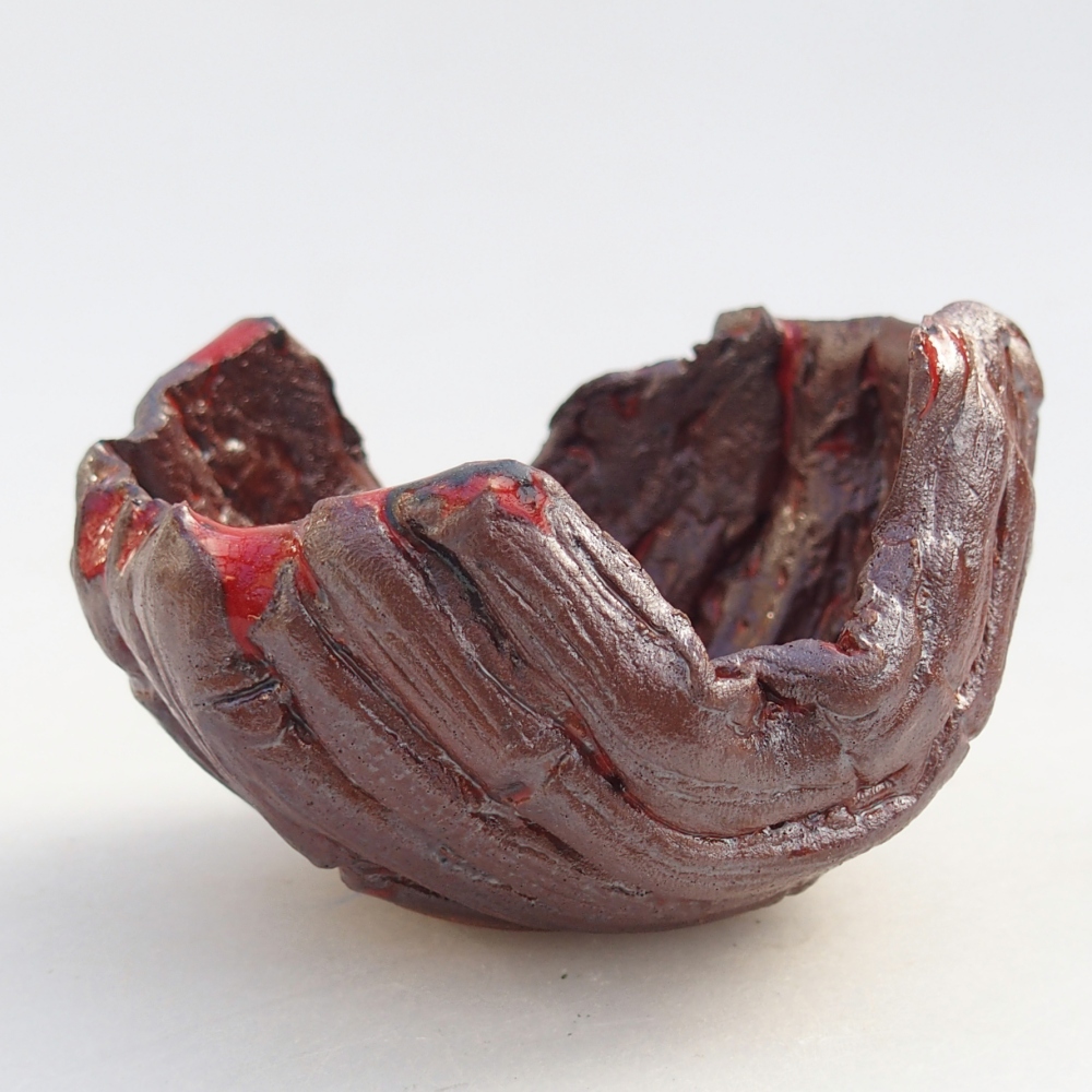 Keramická Skořápka 8 x 8 x 5,5 cm , barva hnědá