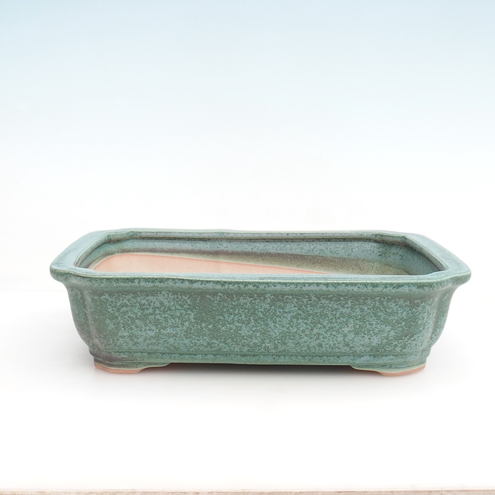 Bonsai miska + podmiska H20 - 26,5 x 21,5 x 6,5 cm. - zelená